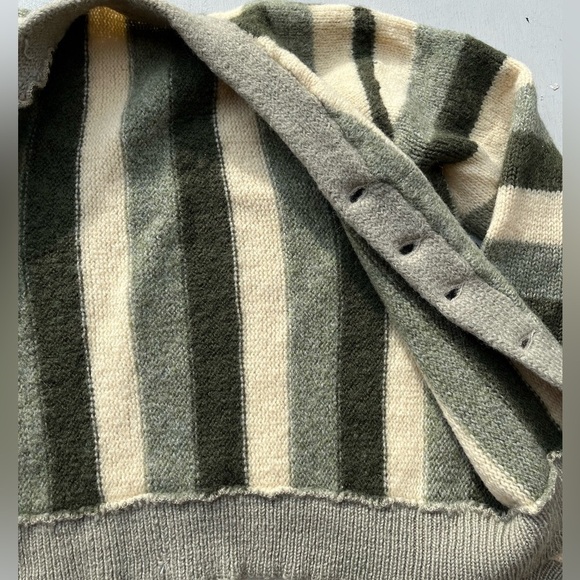 Women's Cardigan Multicolor Striped Button NO SIZE Cottagecore Preppy City Farm - Picture 4 of 11